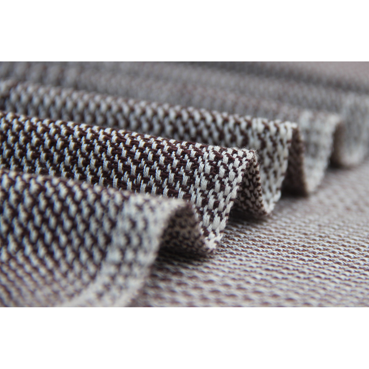 (337) Cotton Azo-free dyed yardage from Ladakh - White, brown, textured