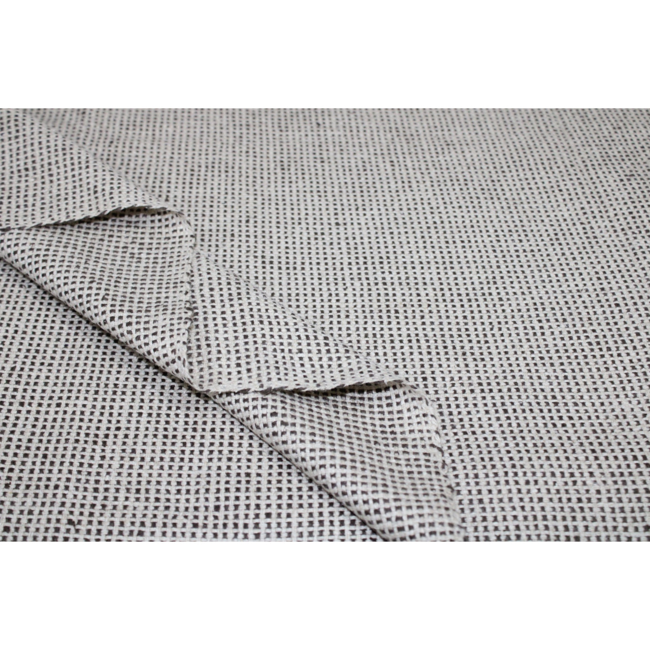 (799) Silk noil Azo-free dyed yardage from Bihar - Brown, off white