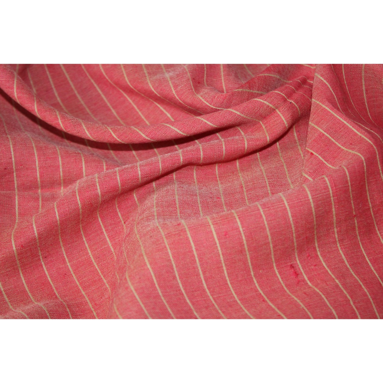 (1151) Cotton Azo-free dyed Jamdani sari from Burdwan with cotton motifs - Light brown, red, black