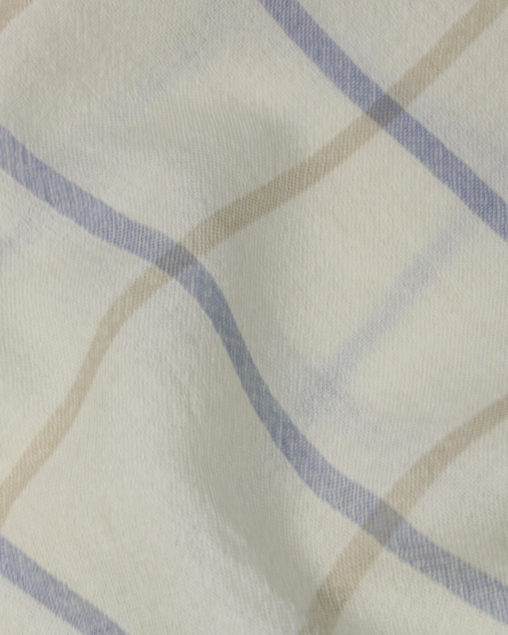 (2706) Merino wool Azo-free dyed stole from Kutch - Sky blue, eggshell blue, blue, blue grey, off white, white, black, stripes, checks, twill