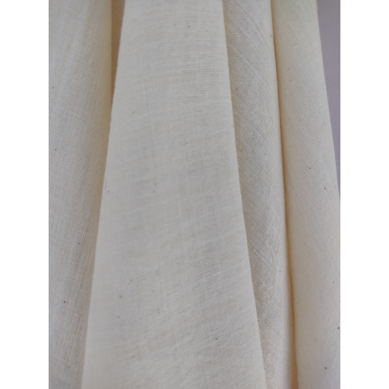 (4) Organic handspun kala cotton undyed yardage from Kutch - Plain, kora, off white, white