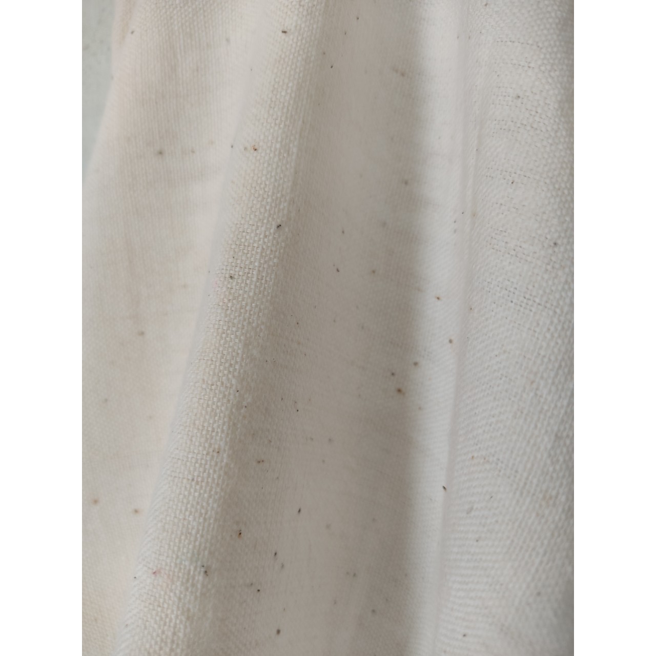 (61) Organic handspun kala cotton undyed yardage from Kutch - Plain, kora, off white, white