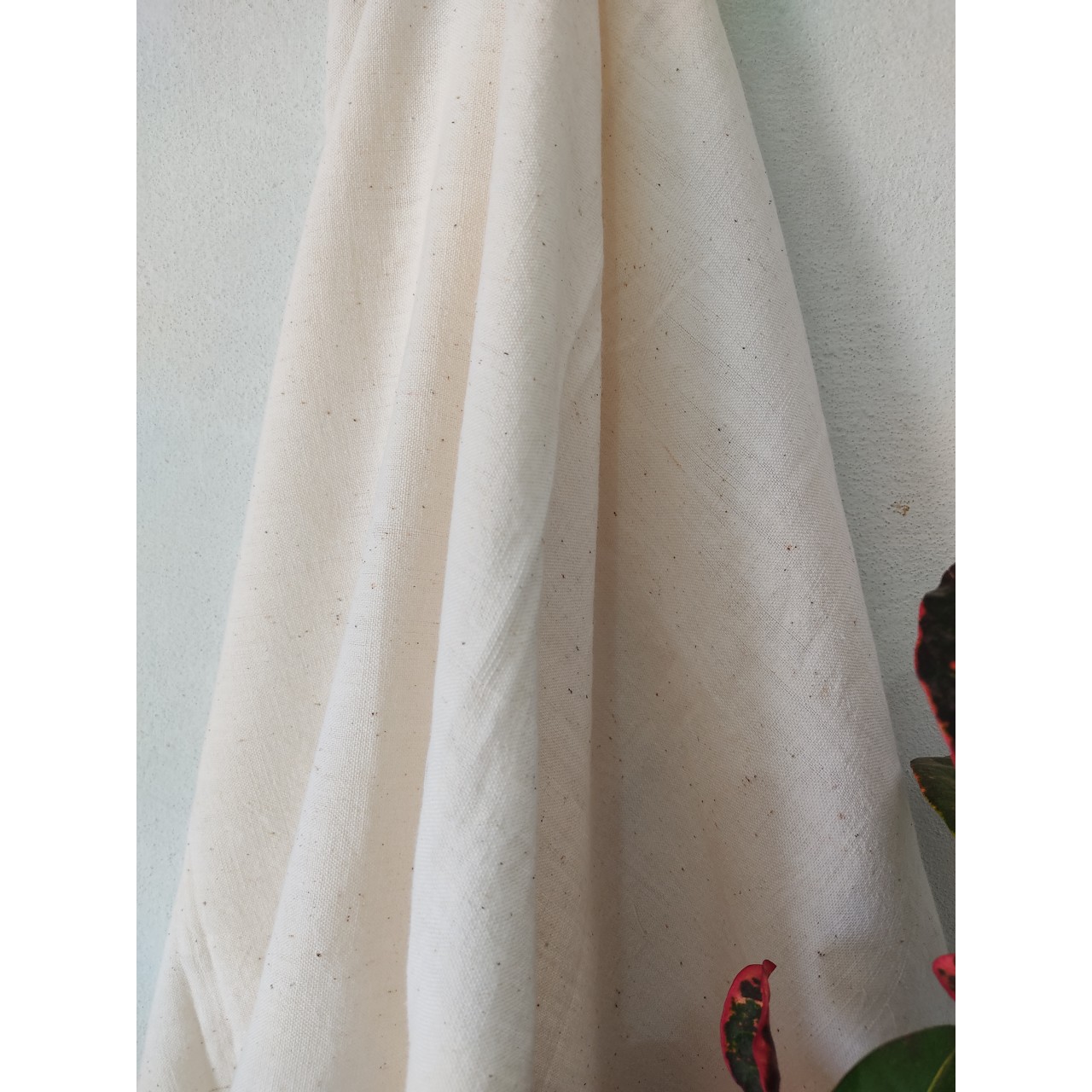 (61) Organic handspun kala cotton undyed yardage from Kutch - Plain, kora, off white, white