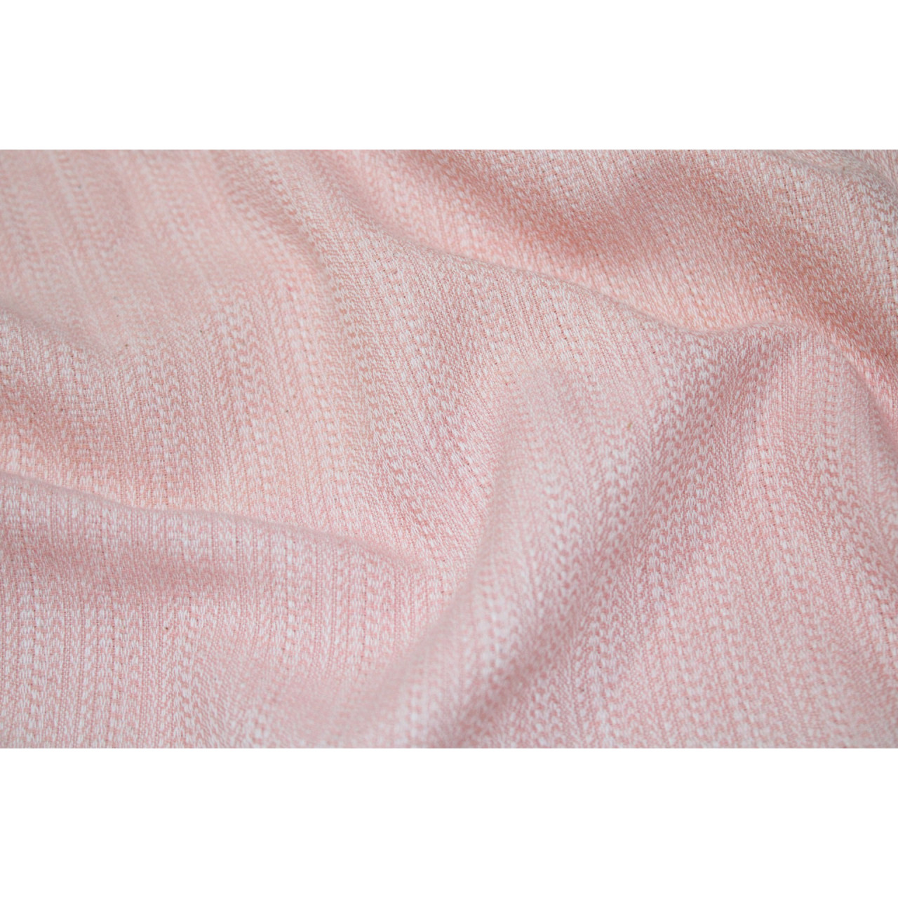 (1760) Cotton Azo-free dyed yardage from Maheshwar - Light orange, white, textured