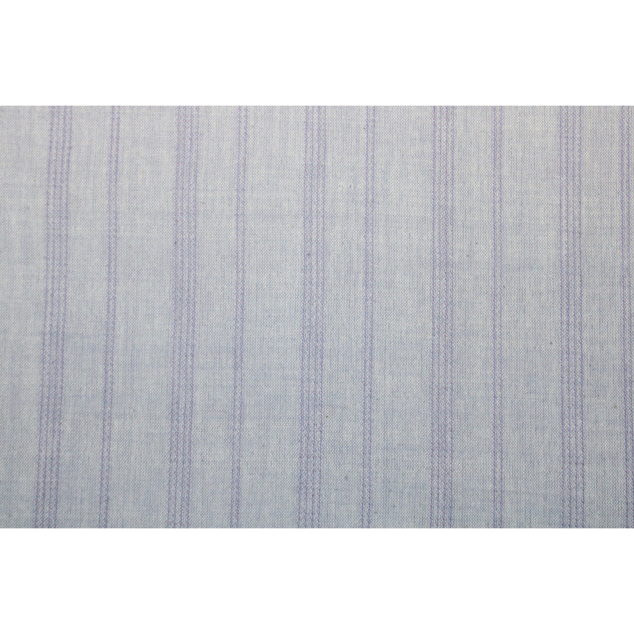 (1970) Cotton Azo-free dyed yardage from Maheshwar - White, purple, pinstripes