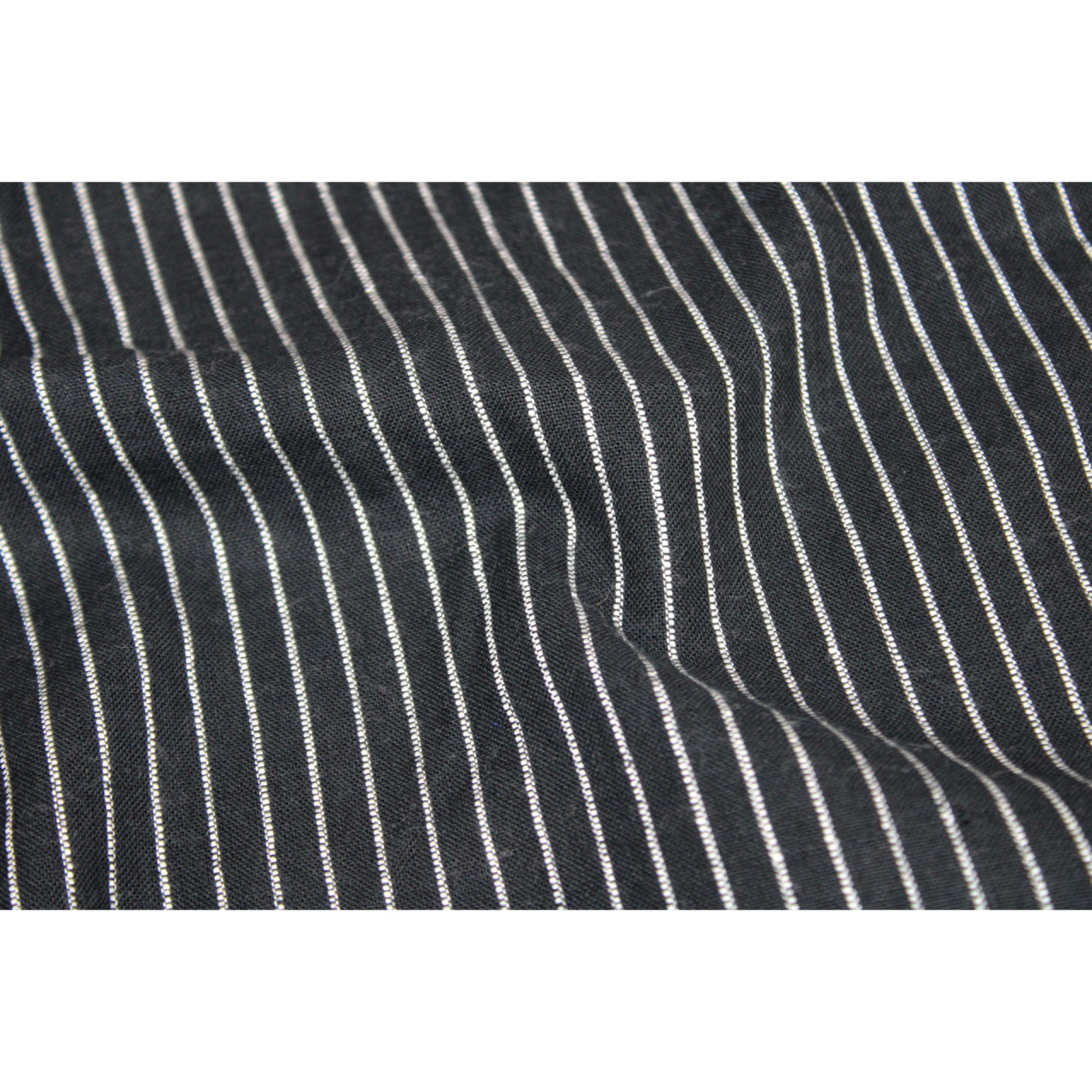 (1035) Cotton Azo-free dyed yardage from Murshidabad - Black, white, stripes