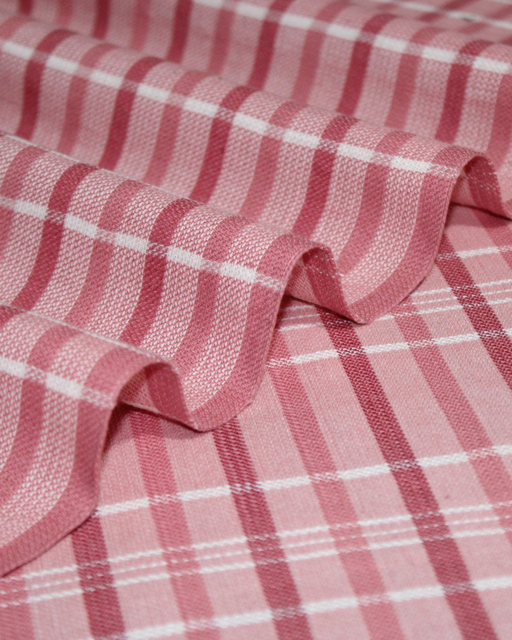 (153) Cotton Azo free dyed yardage from Kutch - Peach, burgundy, ivory, checks, horizontal stripes, vertical stripes