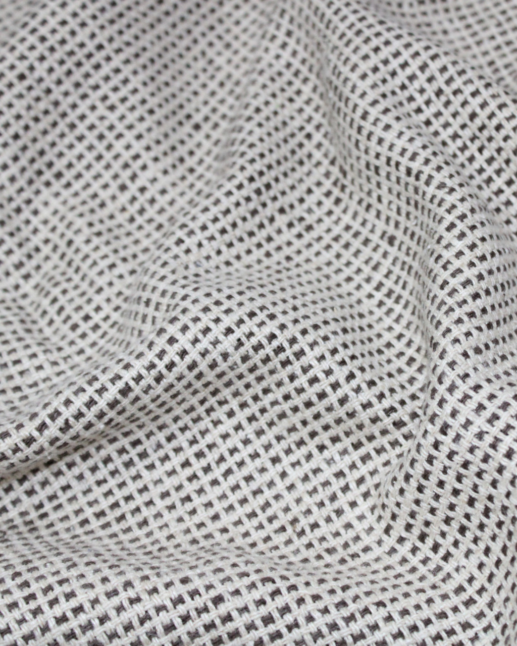 (799) Silk noil Azo-free dyed yardage from Bihar - Brown, off white