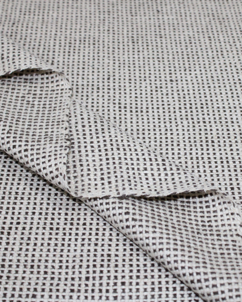 (799) Silk noil Azo-free dyed yardage from Bihar - Brown, off white