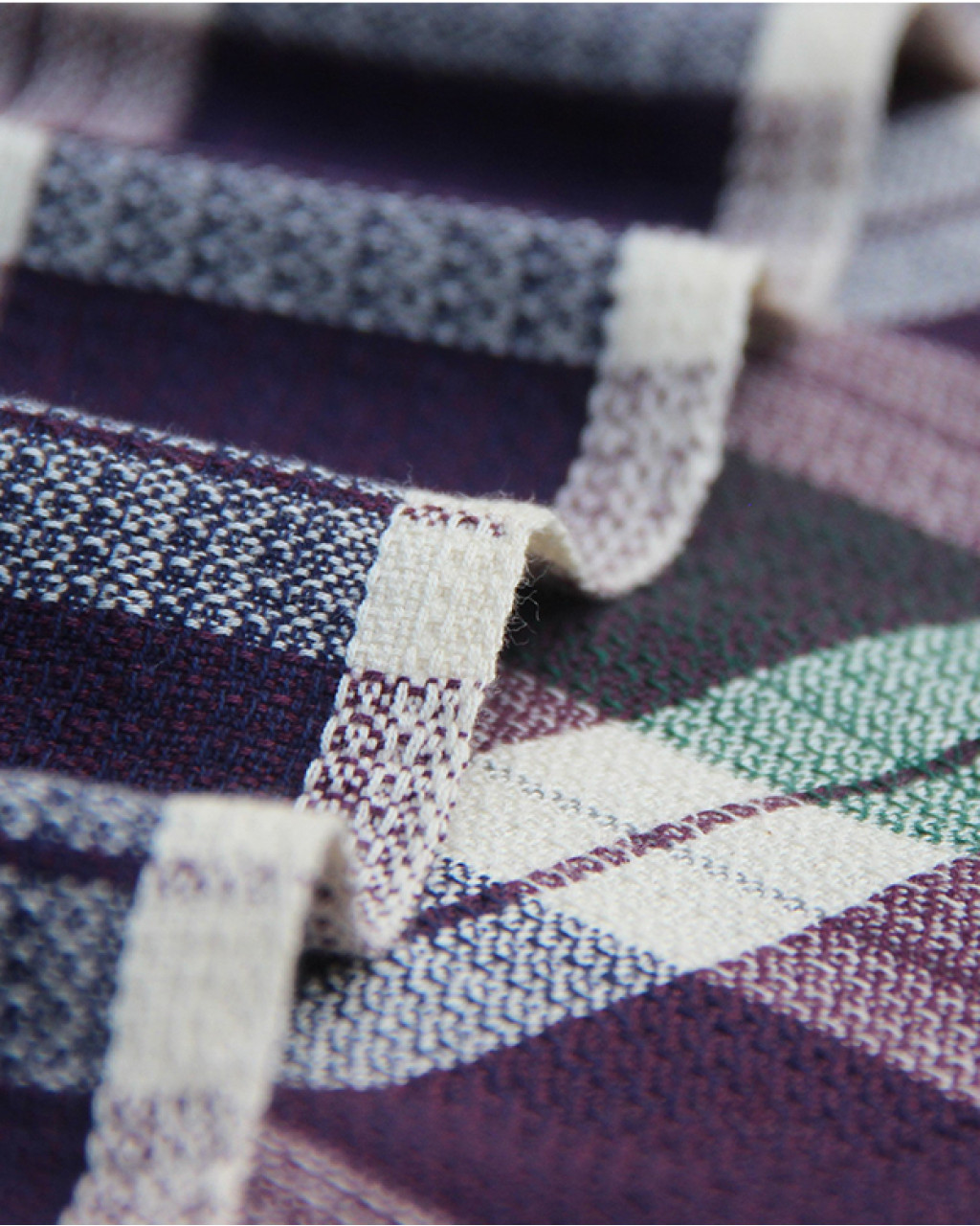 (341) Cotton Azo-free dyed yardage from Chattisgarh - Blue, green, checks