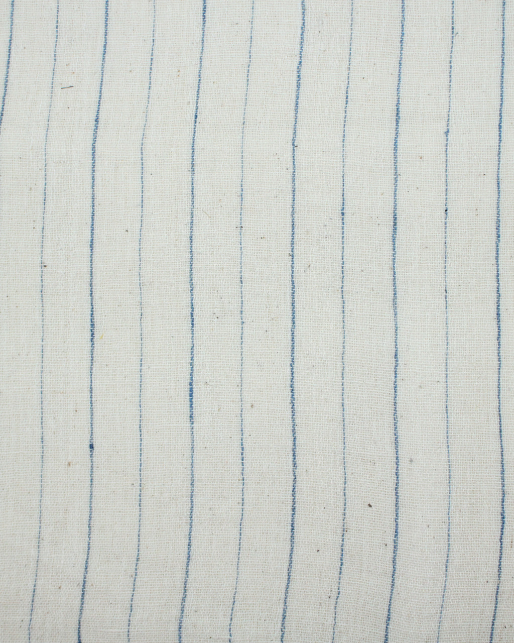 (1935) Kala cotton Azo-free dyed Kutchy yardage from Kutch - Off-white, blue, vertical stripes