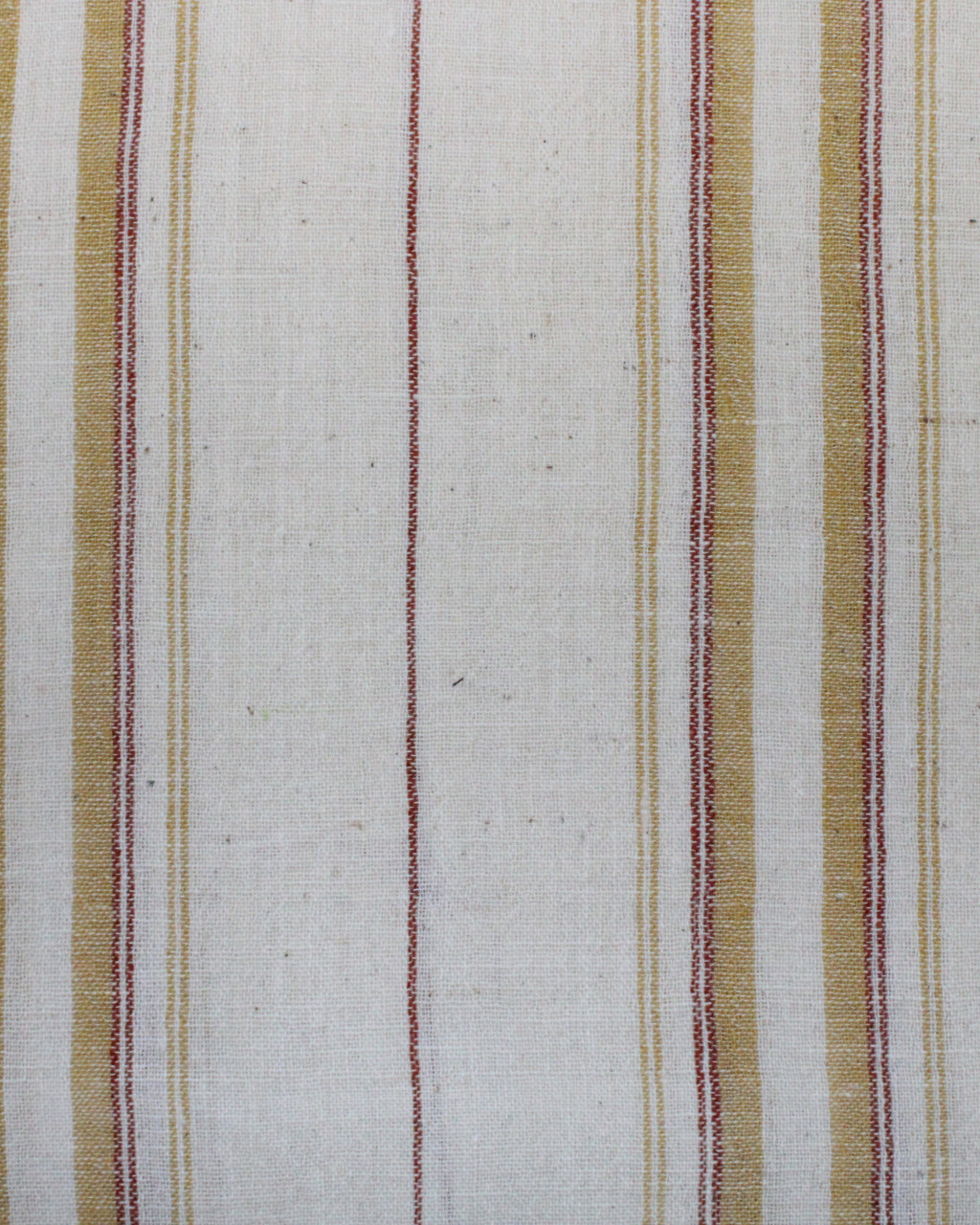 (1955) Kala cotton Azo-free dyed Kutchy yardage from Kutch - White, red, mustard, stripes, plain