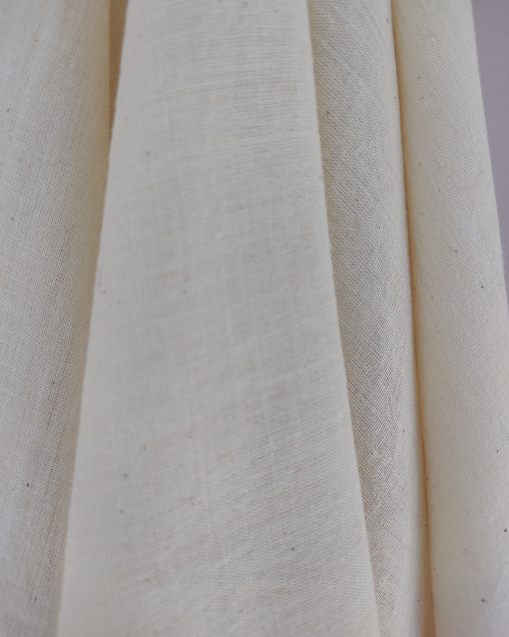 (4) Organic handspun kala cotton undyed yardage from Kutch - Plain, kora, off white, white