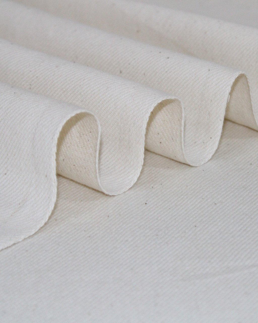 (1549) Cotton and khadi  undyed yardage from Maheshwar - White, twill