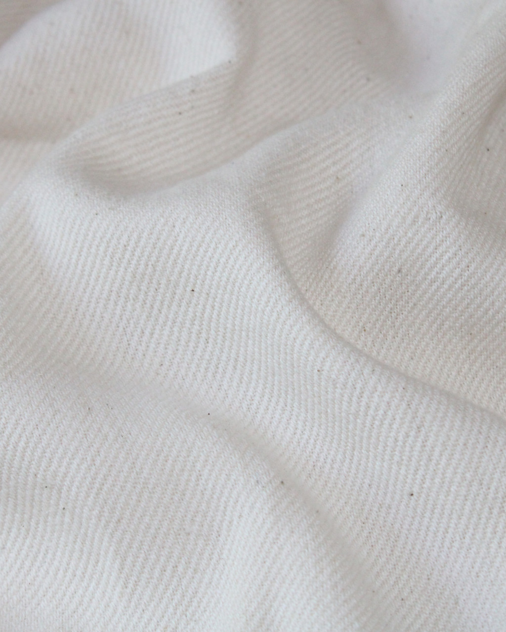 (1549) Cotton and khadi  undyed yardage from Maheshwar - White, twill