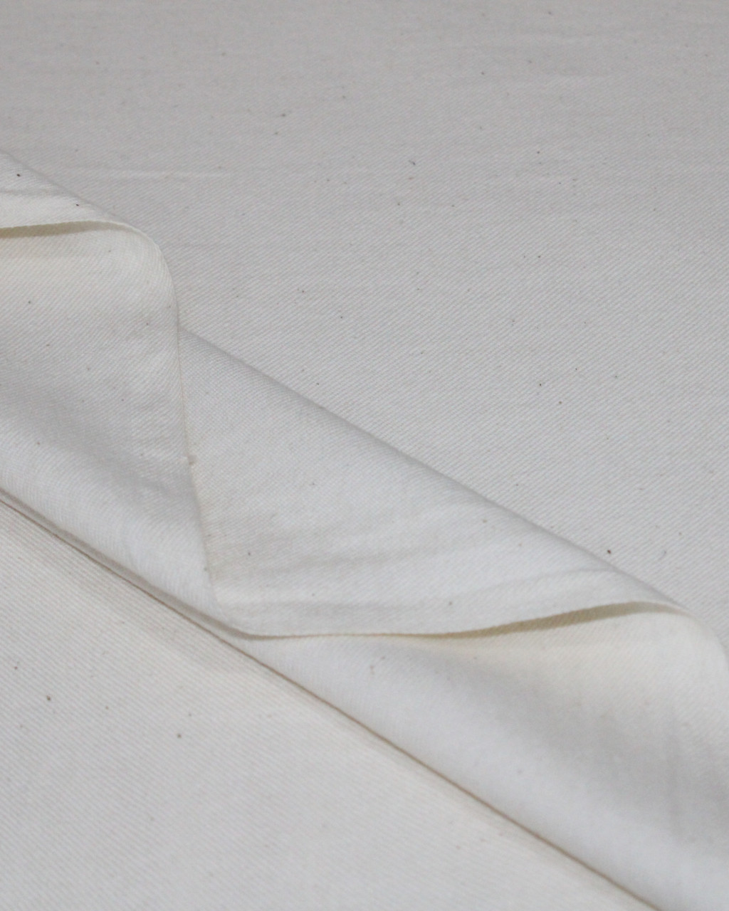 (1840) Organic cotton undyed yardage from Maheshwar - Kora, twill, textured