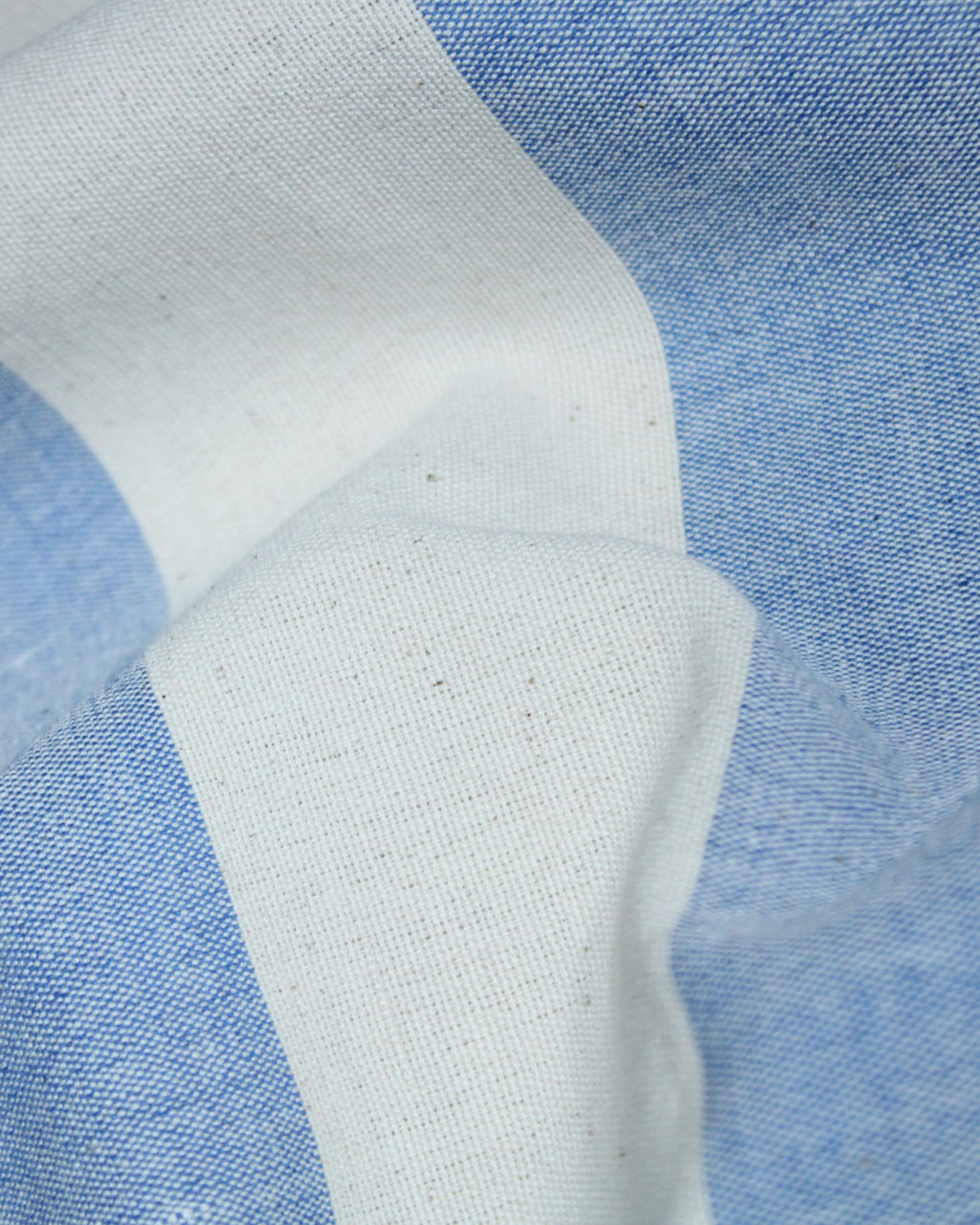 (1972) Cotton Azo-free dyed kitchen towel from Maheshwar - Sky blue, white, stripes