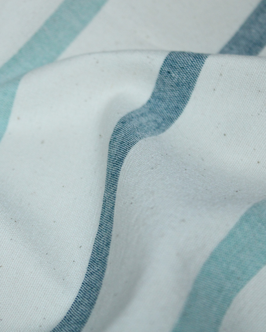 (2006) Cotton Azo-free dyed kitchen towel from Maheshwar - Blue green, sky blue, white, stripes