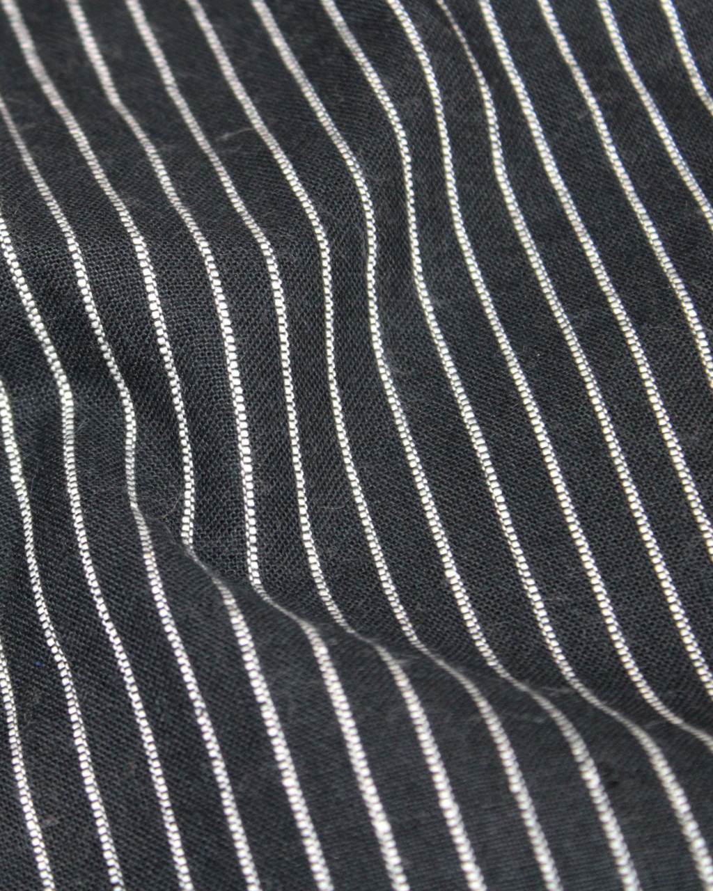 (1035) Cotton Azo-free dyed yardage from Murshidabad - Black, white, stripes