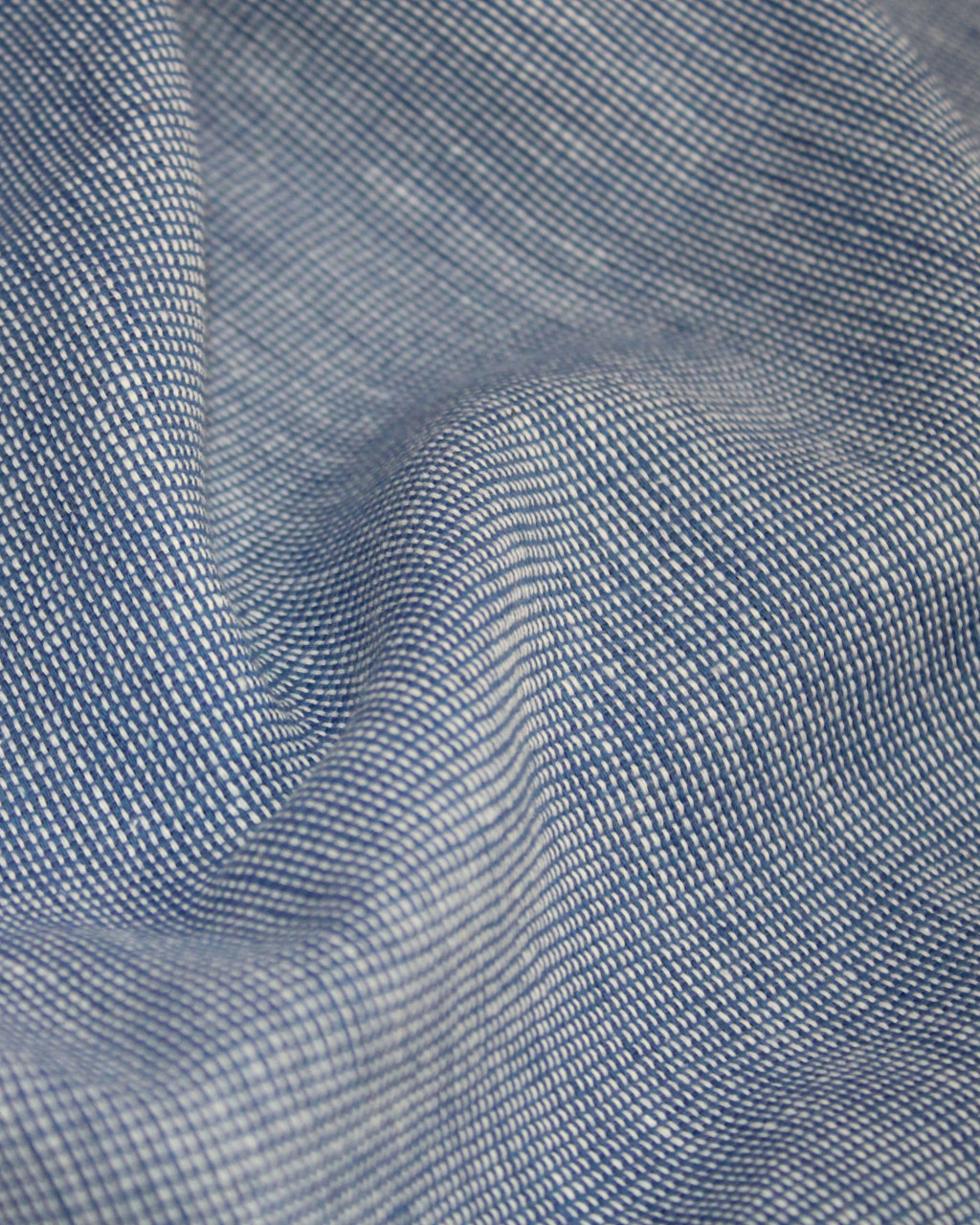 (1383) Cotton and khadi  Azo-free dyed yardage from Murshidabad - Blue, white, pinstripes